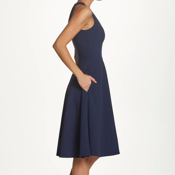 Dress The Population Midnight Blue Catalina Fit & Flare Cocktail Dress - Picture 2 of 3